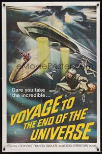 1r955 VOYAGE TO THE END OF THE UNIVERSE 1sh '64 AIP, Ikarie XB 1, cool outer space sci-fi art!