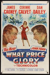 1r969 WHAT PRICE GLORY 1sh '52 James Cagney, Corinne Calvet, Dan Dailey, directed by John Ford!