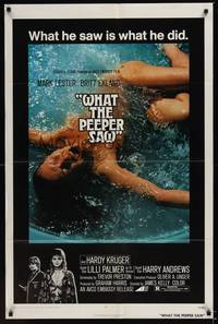 1r970 WHAT THE PEEPER SAW 1sh '72 Mark Lester, sexy Britt Ekland, Hardy Kruger