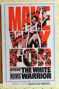 1r973 WHITE WARRIOR 1sh '61 Agi Murad il diavolo bianco, cool art of chained Steve Hercules Reeves