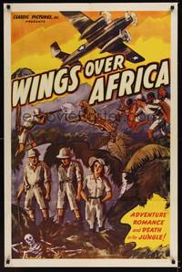 1r982 WINGS OVER AFRICA 1sh R47 James Carew, Ian Colin, adventure, romance & death in the jungle!