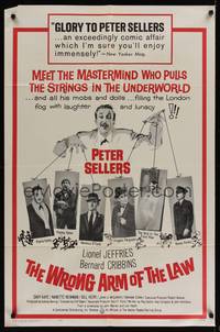 1r987 WRONG ARM OF THE LAW 1sh '63 wacky puppetmaster Peter Sellers, Lionel Jeffries!