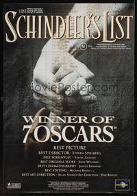 1s356 SCHINDLER'S LIST Aust 1sh '93 Steven Spielberg, Liam Neeson, Ralph Fiennes