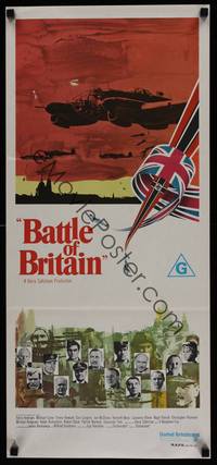 1s373 BATTLE OF BRITAIN Aust daybill '69 all-star cast in classic World War II battle!