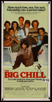 1s379 BIG CHILL Aust daybill '83 Tom Berenger, Glenn Close, Jeff Goldblum & William Hurt!