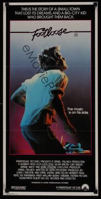 1s440 FOOTLOOSE Aust daybill '84 teenage dancer Kevin Bacon has the music on his side!
