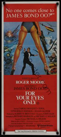 1s441 FOR YOUR EYES ONLY Aust daybill '81 no one comes close to Roger Moore as James Bond 007!