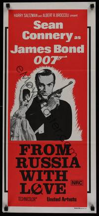1s447 FROM RUSSIA WITH LOVE Aust daybill R70s Sean Connery is Ian Fleming's James Bond 007!
