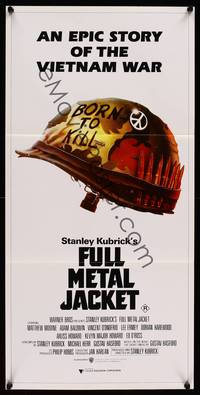 1s448 FULL METAL JACKET Aust daybill '87 Stanley Kubrick bizarre Vietnam War movie!