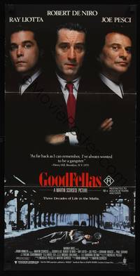 1s455 GOODFELLAS Aust daybill '90 Robert De Niro, Joe Pesci, Ray Liotta, Martin Scorsese classic!