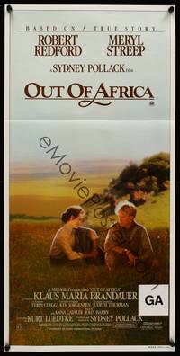 1s494 OUT OF AFRICA Aust daybill '85 Robert Redford & Meryl Streep, directed by Sydney Pollack!