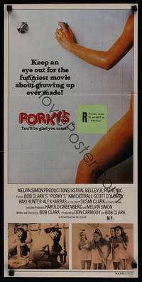 1s499 PORKY'S Aust daybill '82 Bob Clark, Kim Cattrall, Scott Colomby, teenage sex classic image!