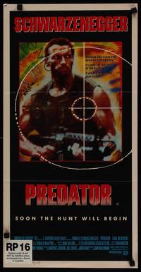 1s502 PREDATOR Aust daybill '87 Arnold Schwarzenegger sci-fi, soon the hunt will begin!