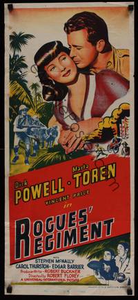 1s521 ROGUES' REGIMENT Aust daybill '48 art of French Foreign Legion soldier Dick Powell!