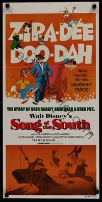 1s546 SONG OF THE SOUTH Aust daybill R80s Walt Disney, Uncle Remus, Br'er Rabbit & Br'er Bear!