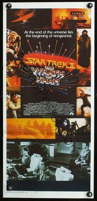1s554 STAR TREK II Aust daybill '82 The Wrath of Khan, Leonard Nimoy, William Shatner