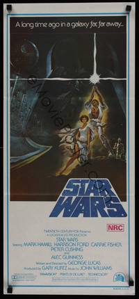 1s556 STAR WARS Aust daybill '77 George Lucas classic sci-fi epic, great art by Tom Jung!