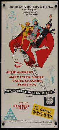 1s580 THOROUGHLY MODERN MILLIE Aust daybill '67 art of singing & dancing Julie Andrews!