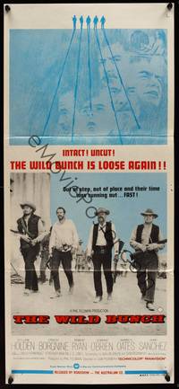 1s603 WILD BUNCH Aust daybill R70s Sam Peckinpah cowboy classic, William Holden & Ernest Borgnine!