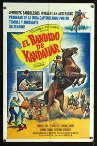 1s661 BRIGAND OF KANDAHAR Spanish/U.S. 1sh '65 John Gilling directed Hammer thriller, Ronald Lewis, Reed!