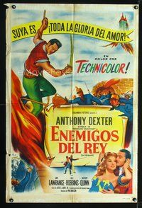 1s660 BRIGAND Spanish/U.S. 1sh '52 Anthony Dexter, Jody Lawrance, inspired by Alexandre Dumas!