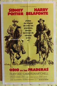 1s664 BUCK & THE PREACHER Spanish/U.S. 1sh '72 Sidney Poitier and Harry Belafonte ride together!