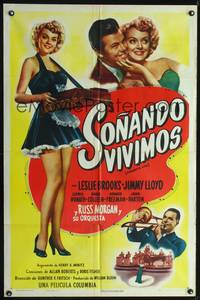 1s681 CIGARETTE GIRL Spanish/U.S. 1sh '47 full-length sexy Leslie Brooks, Jimmy Lloyd!