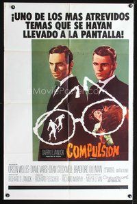 1s684 COMPULSION Spanish/U.S. 1sh '59 Dean Stockwell & Bradford Dillman try to commit the perfect murder!