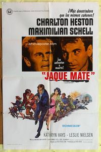 1s692 COUNTERPOINT Spanish/U.S. 1sh '68 Charlton Heston, Maximilian Schell, adventure at trigger point!
