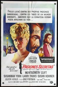 1s738 FREUD Spanish/U.S. 1sh '63 John Huston, Montgomery Clift, Susannah York, The Secret Passion!