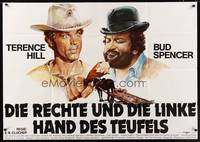 1s158 THEY CALL ME TRINITY German 33x47 R75 wacky art of Terence Hill & Bud Spencer by Casaro!