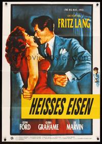 1s192 BIG HEAT German R80s great pulp art of Glenn Ford & sexy Gloria Grahame, Fritz Lang noir!
