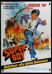 1s194 BIONIC BOY German '78 weird sci-fi movie, bizarre action art!