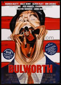 1s202 BULWORTH German '98 directed by Warren Beatty, wacky political artwork!