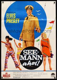 1s226 EASY COME, EASY GO German '67 different art of enlisted man Elvis Presley & girls!