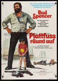 1s234 FLATFOOT IN HONG KONG German '75 directed by Steno, art of Bud Spencer & peeing kid!