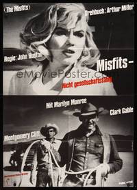 1s281 MISFITS German R1972 Clark Gable, close-up of sexy Marilyn Monroe, John Huston!