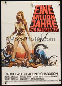 1s291 ONE MILLION YEARS B.C. German '66 full-length sexiest prehistoric cave woman Raquel Welch!