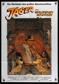 1s301 RAIDERS OF THE LOST ARK German R82 great art of adventurer Harrison Ford by Richard Amsel!
