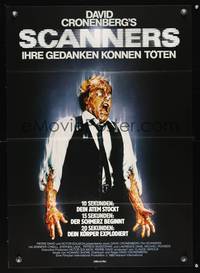 1s307 SCANNERS German '81 David Cronenberg, in 20 seconds your head explodes, sci-fi art by Joann!