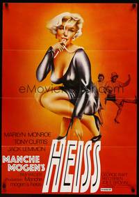 1s315 SOME LIKE IT HOT German R1971 art of sexy Marilyn Monroe with Tony Curtis & Jack Lemmon!