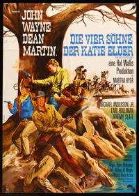 1s317 SONS OF KATIE ELDER German '66 great artwork of John Wayne, Dean Martin & more!