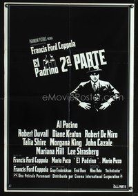 1s747 GODFATHER PART II Spanish/U.S. 1sh '74 Al Pacino in Francis Ford Coppola classic crime sequel!