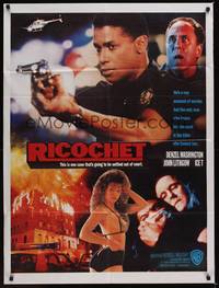 1s097 RICOCHET Indian '91 young Denzel Washington, John Lithgow, a cop accused of murder!