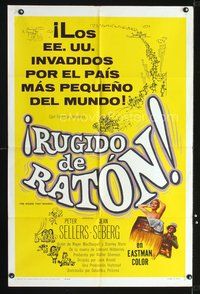 1s824 MOUSE THAT ROARED Spanish/U.S. 1sh '59 Sellers & Seberg take over the country, invasion of laughs!