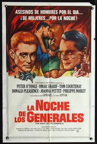 1s830 NIGHT OF THE GENERALS Spanish/U.S. 1sh '67 WWII officer Peter O'Toole in a manhunt across Europe!