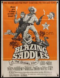 1s054 BLAZING SADDLES Pakistani '74 classic Mel Brooks western, art of Cleavon Little & Wilder!