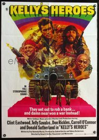 1s056 KELLY'S HEROES Pakistani '70 Clint Eastwood, Telly Savalas, Don Rickles, Donald Sutherland!