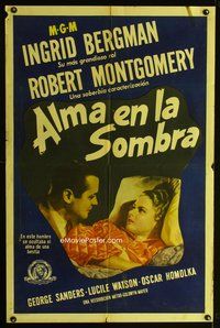 1s869 RAGE IN HEAVEN Spanish/U.S. 1sh R46 Ingrid Bergman, Robert Montgomery!