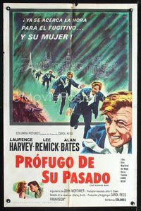1s886 RUNNING MAN Spanish/U.S. 1sh '63 Laurence Harvey, Lee Remick, directed by Carol Reed!